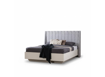 Tweepersoons slaapkamer set bed hout set 3-dlg Wit nachtkastjes