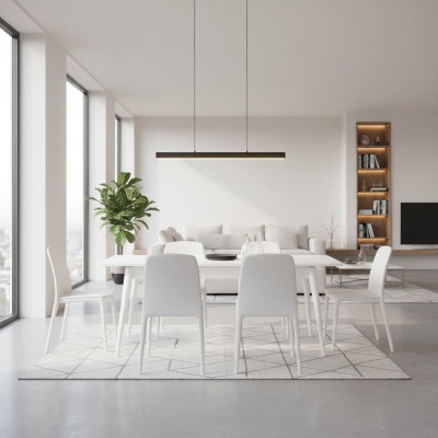 Eettafel Eettafel Tafel Wit Eetkamer Hout Uitschuifbaar Modern