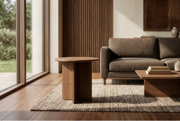 Bijzettafel Tafel Salontafel Woonkamer Bruin Hout Design Meubels