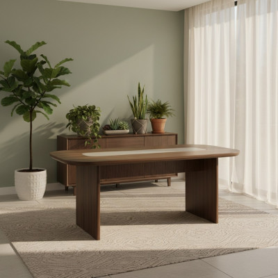 Eettafel Tafel Tafel Eethoek Hout Bruin Eetkamer 208 cm