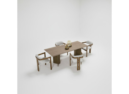 Garnituur eettafel eethoek eetgroep set 7-delig eetkamer bruin hout