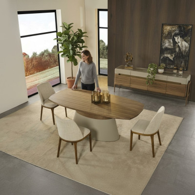 Complete eethoek eetgroep eettafel set 8-delig eetkamer bruin hout nieuw