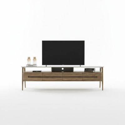 RTV Lowboard TV stand Woonwand dressoir kast Hout Bruin Stijlvol