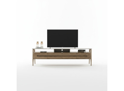 RTV Lowboard TV stand Woonwand dressoir kast Hout Bruin Stijlvol