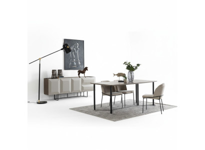 Witte garnituur eethoek eetgroep eettafel set 8-delig eetkamer hout nieuw