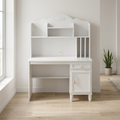 Moderne bureaurekken, computerbureau, hout, wit, kinderkamertafel