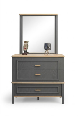 Garnituur dressoir met spiegel hout slaapkamer grijs set console tafel