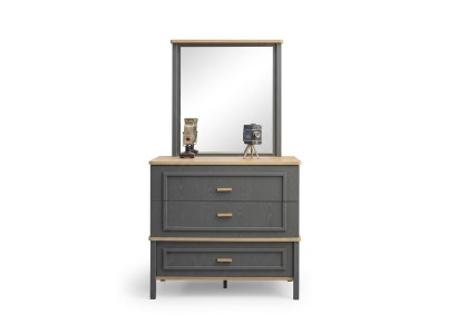 Garnituur dressoir met spiegel hout slaapkamer grijs set console tafel