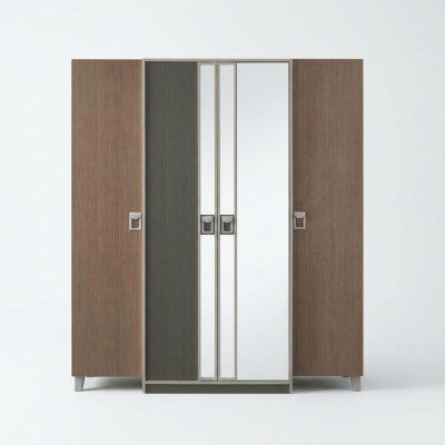 Kledingkast kinderkast kast hout grijs houten kast groot modern