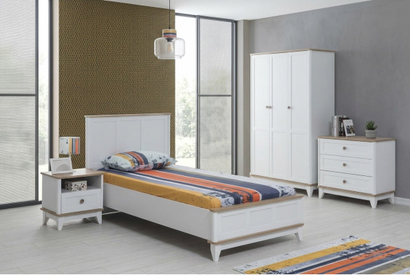 Kinderbed Bedframe Bed Kinderkamer Kindermeubels Wit Hout