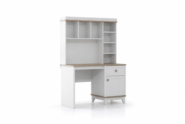 Houten bureau planken computerbureau hout wit kinderkamer