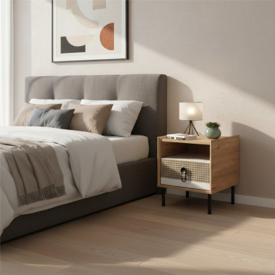 Nachtkastje Nachtkastjes Console Hout Kinderkamer Modern Bruin Tafel