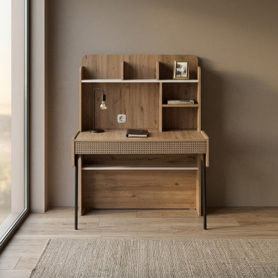 Bureautafel Bureau Tafel Computertafel Bruin Kantoor meubels Houten Tafel Planken