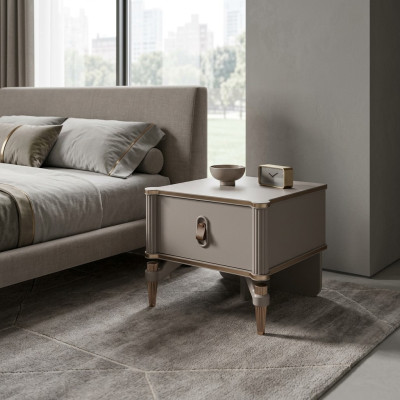 Ontwerp nachtkastje nachttafels consoles hout modern beige meisjes