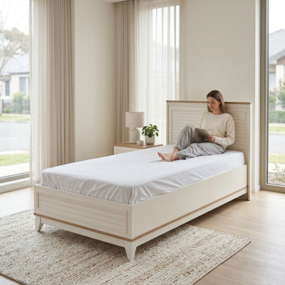 Kinderbed Bedframe Bed Kinderkamer Bedframes Wit Modern 100cm