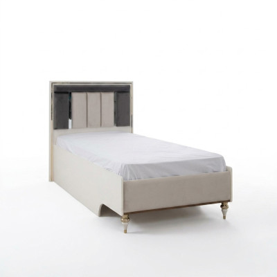 Kinderbed Bedframe Bed 120cm Kinderkamer Bedframes Beige Stof