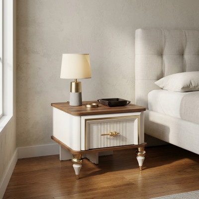 Nachtkastje kinderkamer nachtkastjes consoles hout modern beige tafel