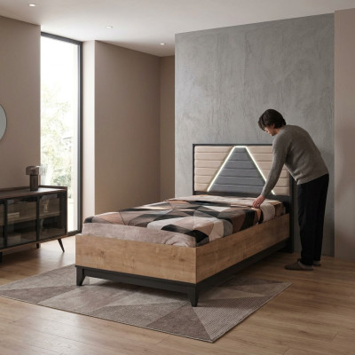 Kinderbed Bedframe Bed Kinderkamer Bedframes Bruin Hout Bedden