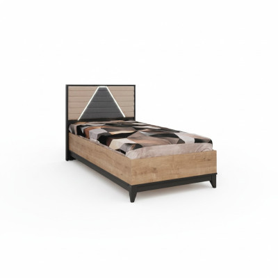 Bed 120 cm kinderbed bedframe kinderkamer bruin hout bedden nieuw