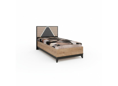 Bed 120 cm kinderbed bedframe kinderkamer bruin hout bedden nieuw