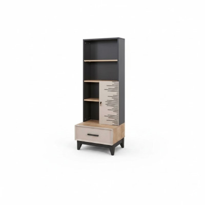 Boekenplank kast kinderkamer plank houten houten kast grijs kantoor