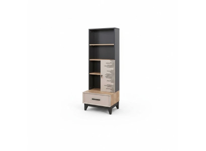Boekenplank kast kinderkamer plank houten houten kast grijs kantoor