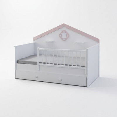 Kinderbox Bedje Kinderbedje Wieg Wit Hout Bed Modern