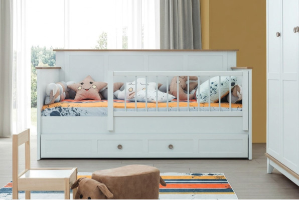 Kinderbedje Kinderbox Bedje Kribbe Wit Hout Bed Modern