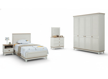 Compleet kinderbed kindermeubels kinderbed wit hout set 5-delig commode