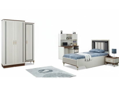 Compleet kinderbed kindermeubels kinderbed wit hout set 4-delig modern