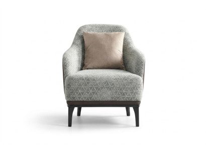 Ohrensessel Stoel Eenpersoons 1-zits stoffen stoel Grijs Design Modern