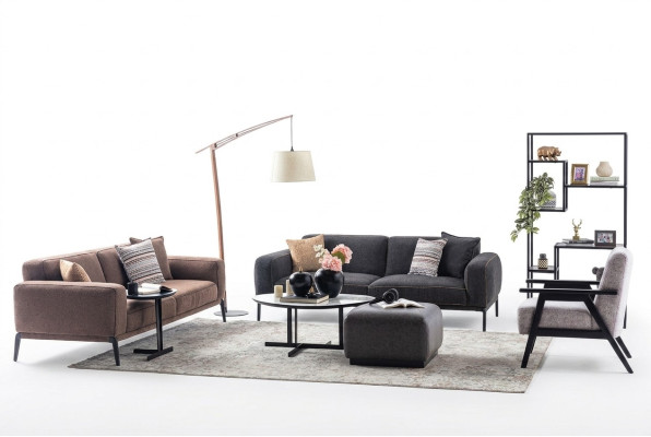 Bankstel Driedelig Fauteuil Bank Stof Multicolor Stoffen Bankstel Set 3+3+1