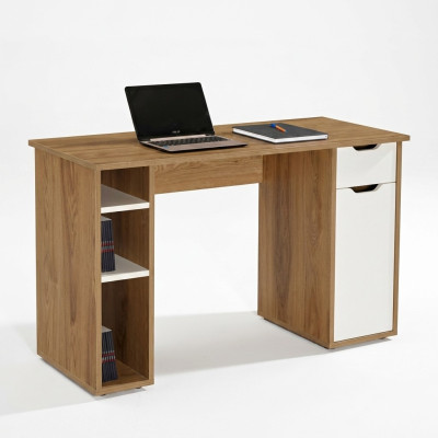 Bureau computerbureau kantoortafel hout bruin kantoortafel kantoormeubilair
