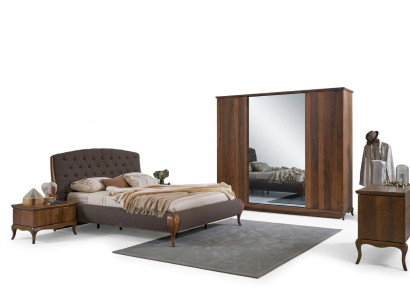 Compleet slaapkamerbed tweepersoonsbed set 4-delig slaapkamer bruin nieuw