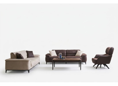 Bankstel bankstel bank fauteuil stoffen bank set 4 delig gestoffeerde banken