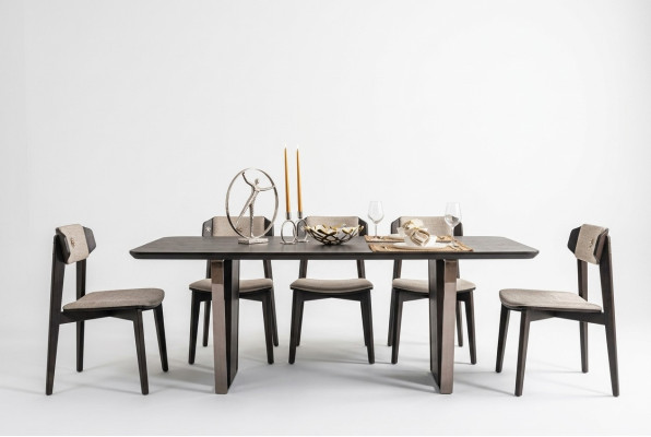 Eetkamer Eetgroep Eetkamermeubilair Eethoek Set 8-delig Hout Bruin Tafel