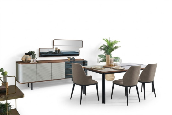 Eetkamer set Eettafel set Eetkamer meubels Eethoek set 7-delig Hout Wit