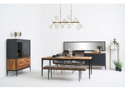 Eettafel Eetkamer Set Eetkamerset Eethoek Set 9-delig Hout Bruin