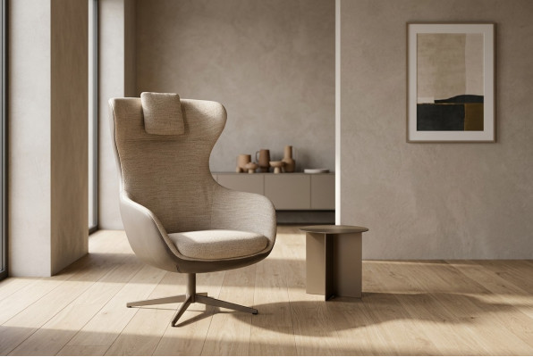 Fauteuil Klassieke fauteuil Cocktail fauteuil Eenpersoons stof Beige Moderne zitplaatsen