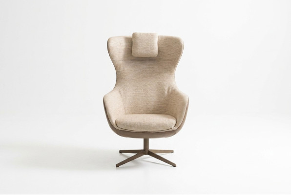 Fauteuil Klassieke fauteuil Cocktail fauteuil Eenpersoons stof Beige Moderne zitplaatsen