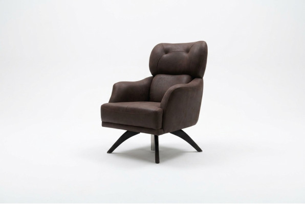 Ohrensessel Eenpersoons fauteuil Cocktailsessel Stof Bruin Moderne stoelen