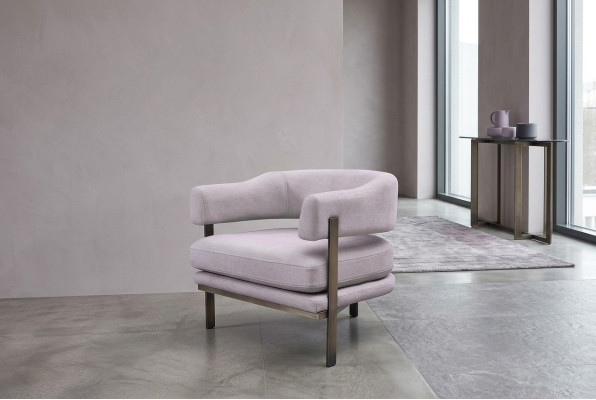 Fauteuil Eenpersoons Stof Woonkamer Modern Grijs Bekleding Zitter Zitplaats