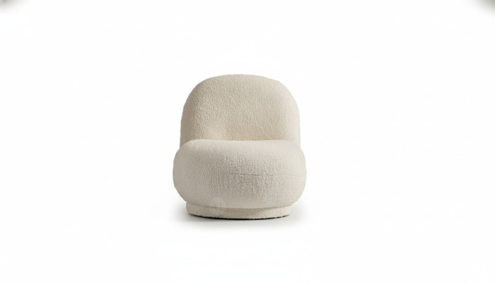 Fauteuil Cocktail fauteuil Moderne wit gestoffeerd zitstof eenzitter