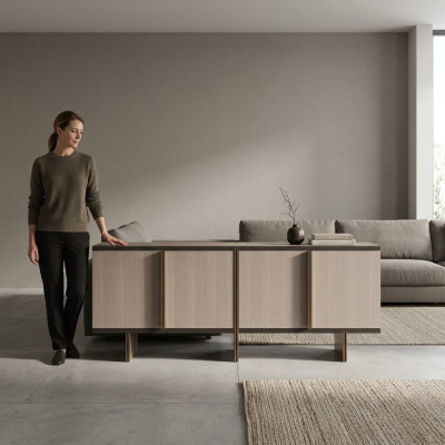 Dressoir dressoir dressoir houten eetkamer beige kast houten kast