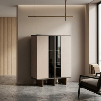 Barschrank Bar Vitrine Schrank Holz Wohnzimmer Weinschrank Modern  Drankkast Bar Vitrine Kast Hout Woonkamer Wijnkast Modern