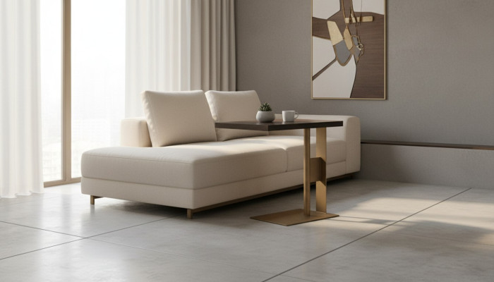 Bijzettafel Salontafel Koffietafel Banktafel Hout Bruin Modern Tafel