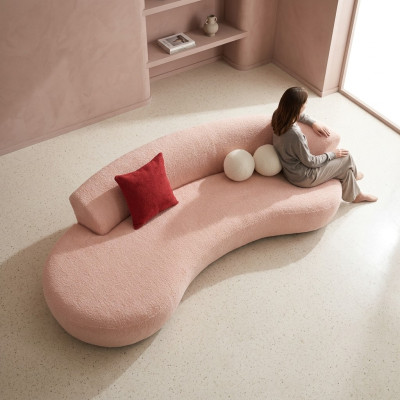 Bank Driezitter Stoffen Bank Bank 3-zitter Bank Moderne Roze