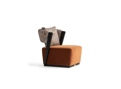 Stoel Ohrensessel Cocktailstoel Relaxstoel Oranje Stof Modern Zitvlak