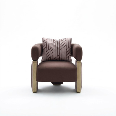Cocktailstoel Fauteuil Eénzitter Woonkamerclubsessel Wit Stof Zitplaats