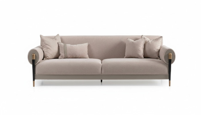 Stoffen bank Driepersoonsbank Bank 3-zits Bank Moderne design Beige Nieuw